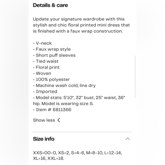 NWOT - Melrose and Market Floral Faux Wrap Mini Dress - Picture 7 of 12